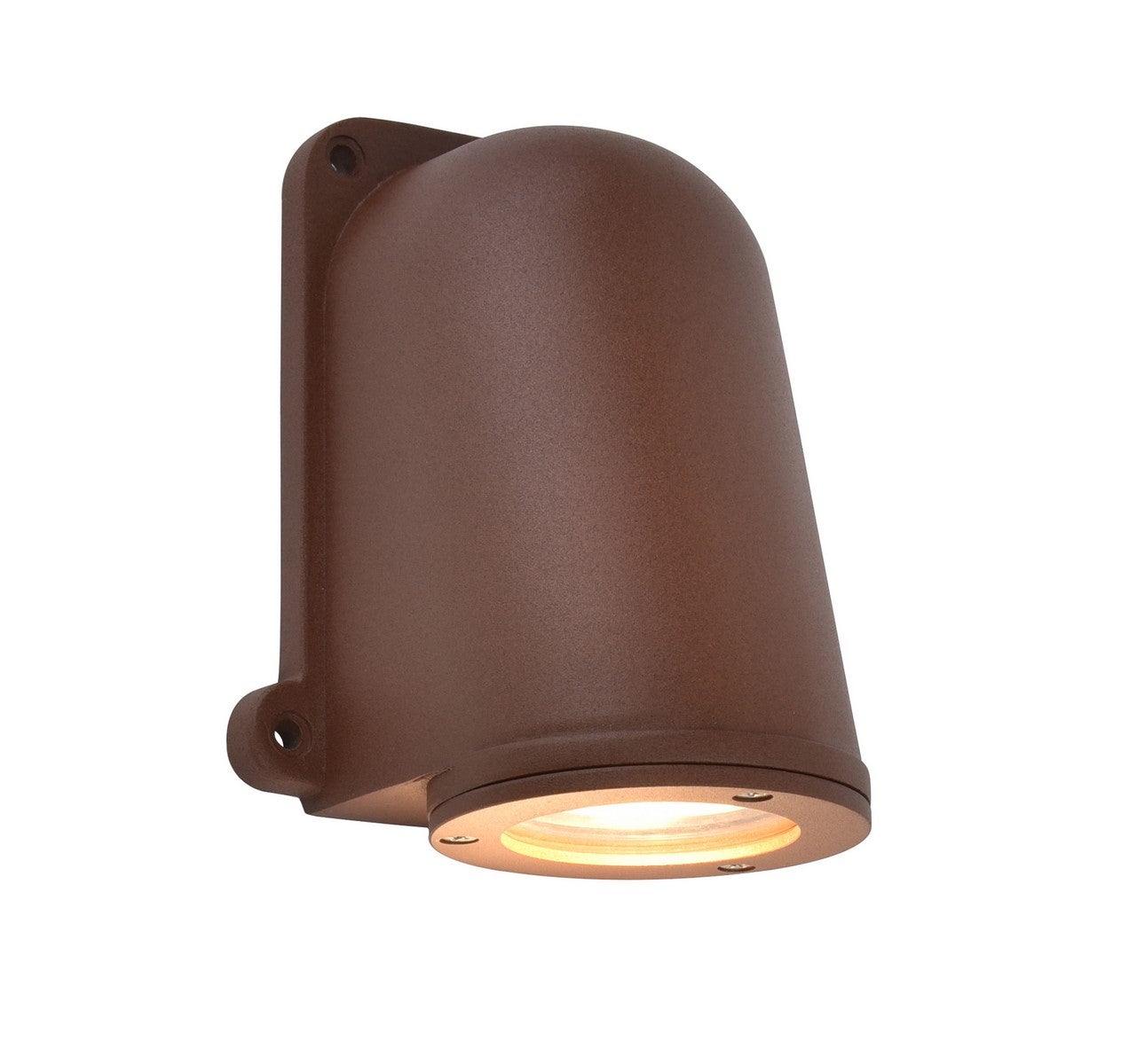 Kinkiet zewnętrzny corten ANCOR brązowy 1xGU10x7W aluminium wym:14,6x11,7x9,2cm IP54 Lutec