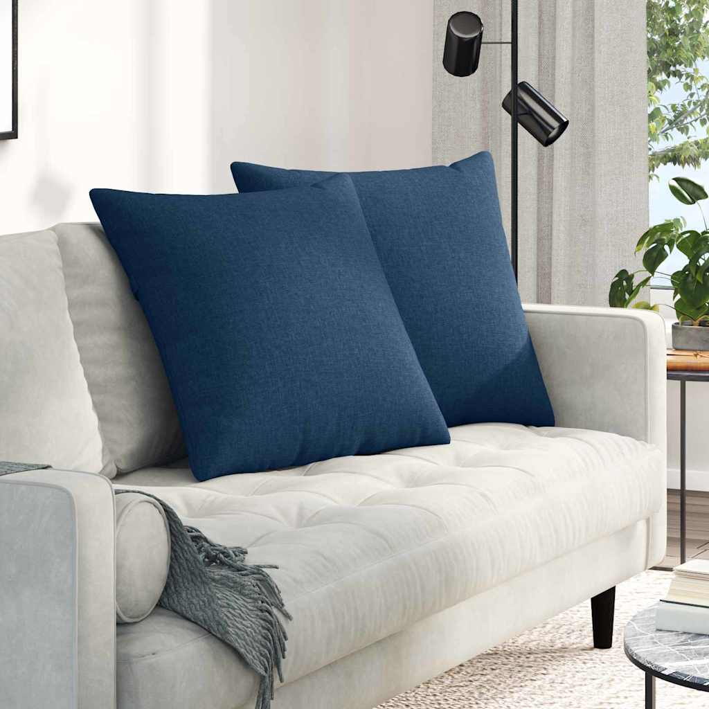 Poduszki na sofę 2 pcs Niebieski 80 x 80 cm tkanina vidaXL