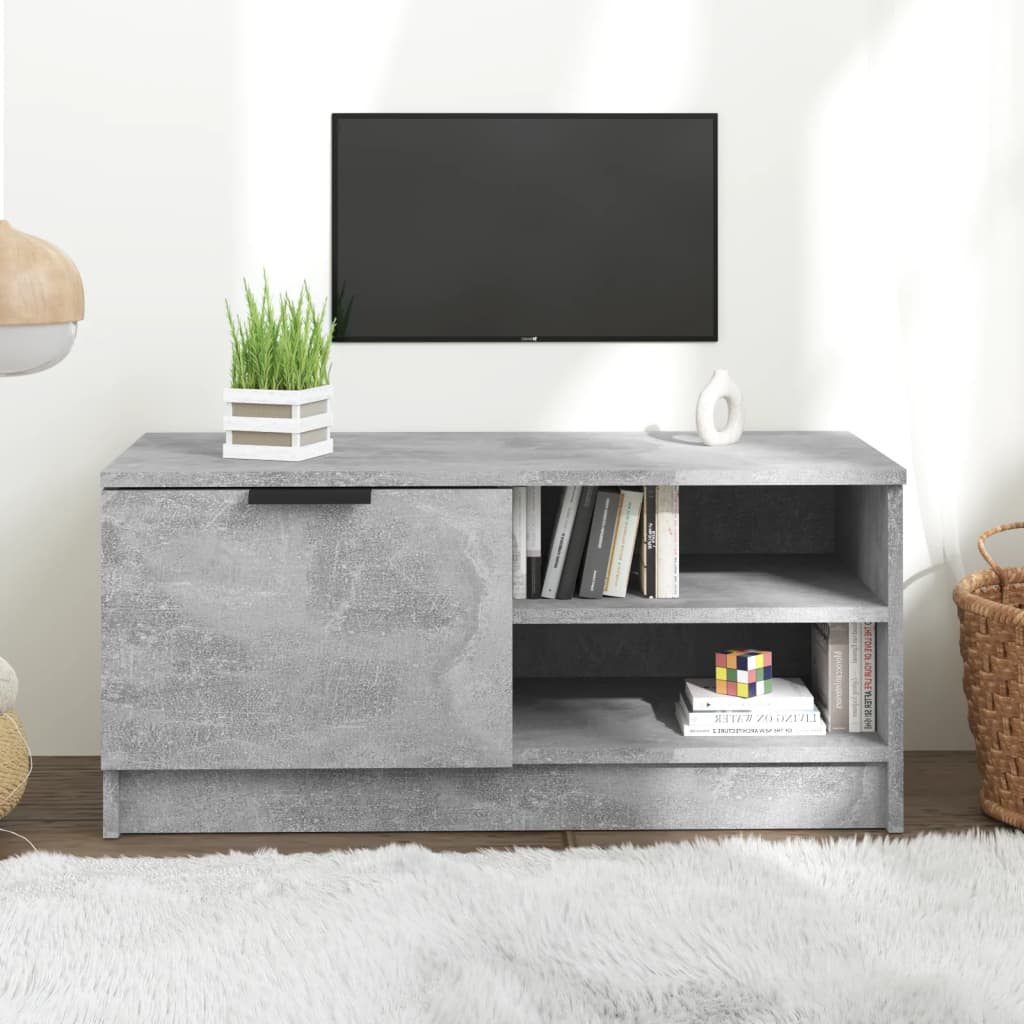 Szafka pod TV, szarość betonu, 80x35x36,5 cm vidaXL
