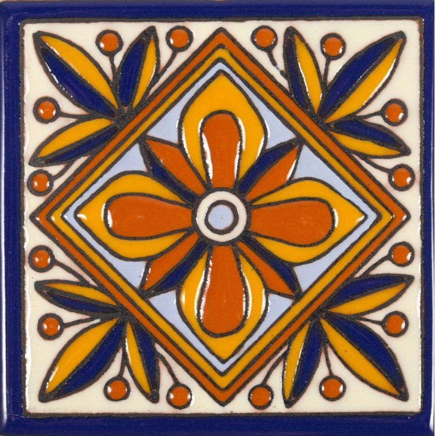 Meksykańskie płytki ceramiczne Fuego – 30 unikalnych płytek ściennych z reliefem do łazienki, prysznica, kuchni, schodów, 10,5 x 10,5 cm