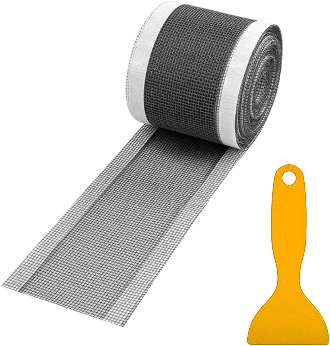 Jednorazowy filtr do włosów pod prysznic z łopatką czyszczącą do łazienki, wanny i kuchni (12 cm x 10 m)