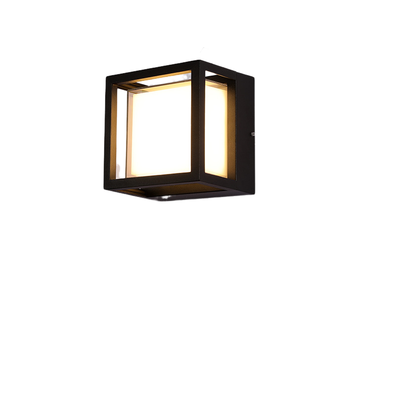 Lampa zewnętrzna LED 18W, aluminiowa, IP65, ciepła biel, idealna na taras lub wejście, czarna (długość: 16 x szerokość: 16 x wysokość: 12 cm)