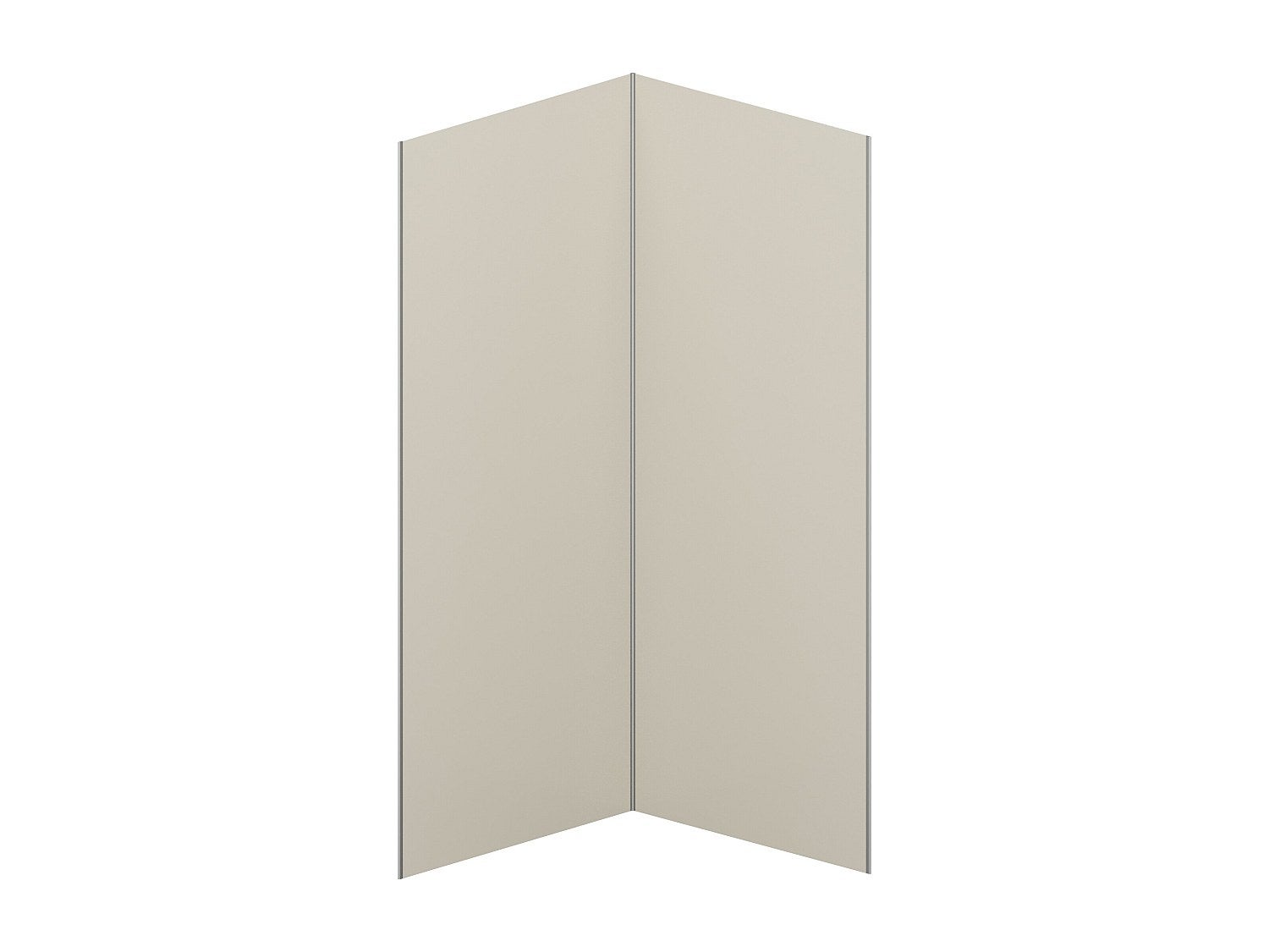 Zestaw 2 paneli ściennych prysznicowych z aluminium w kolorze kości słoniowej z profilami - 2 x szer. 90 x wys. 210 cm - ITZIAR
