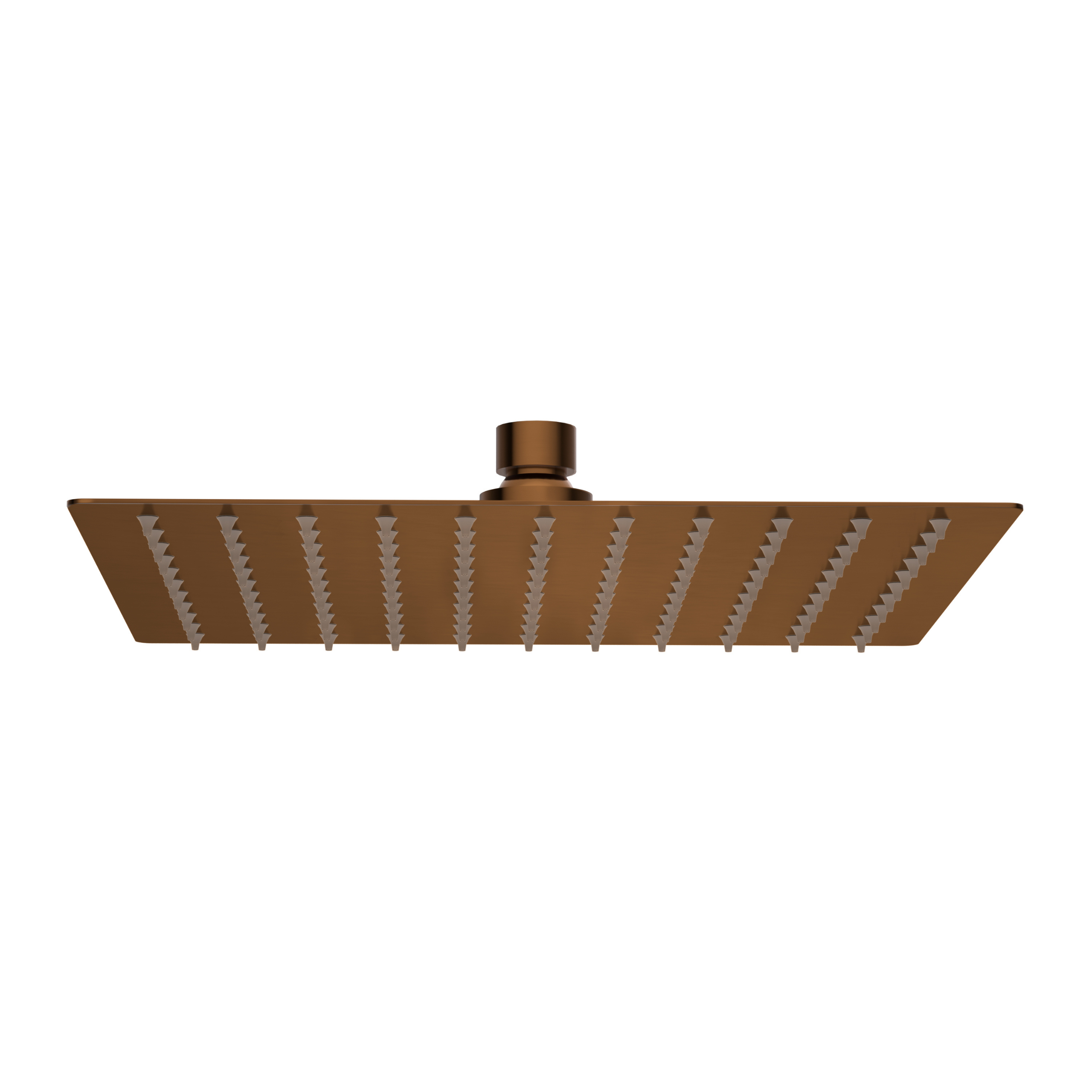 BALNEO Deszczownica kwadratowa 25 cm miedziana stal nierdzewna | Głowica prysznicowa CASCADE