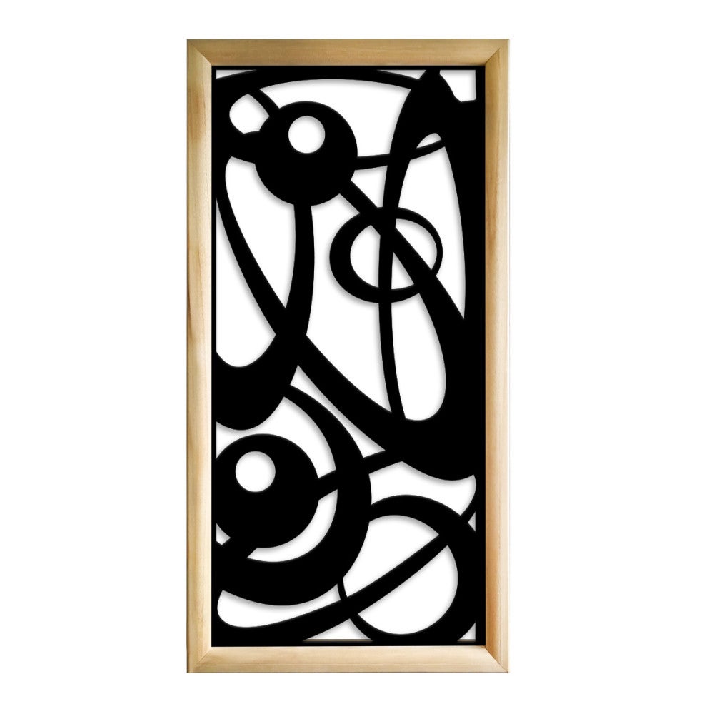INTERSTELLAR - Prostokątne moduły dekoracyjne z drewna i PVC - Rozmiar 47x94 cm - Grubość 47 mm - Kolor wewnętrzny CZARNY