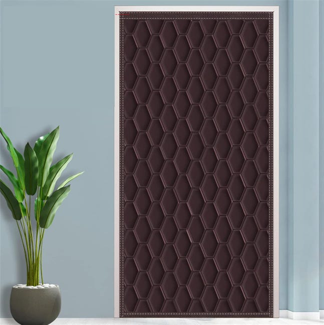 Zasłona termiczna do drzwi 80x210 cm - gruba bawełna, wiatroszczelna, chroniąca przed komarami
