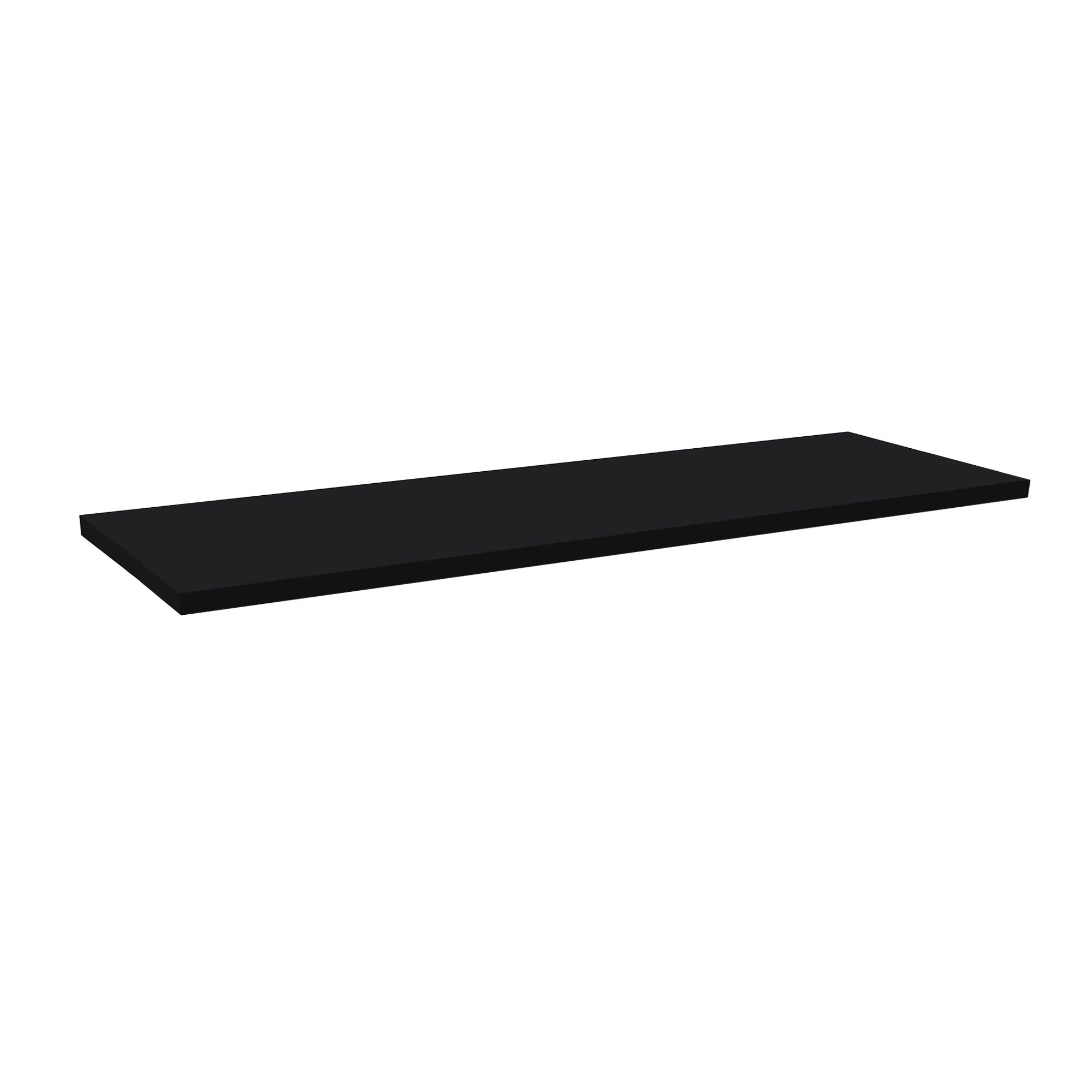 Półka ścienna czarna, dł. 90 cm x gł. 28 cm, gr. 1,8 cm