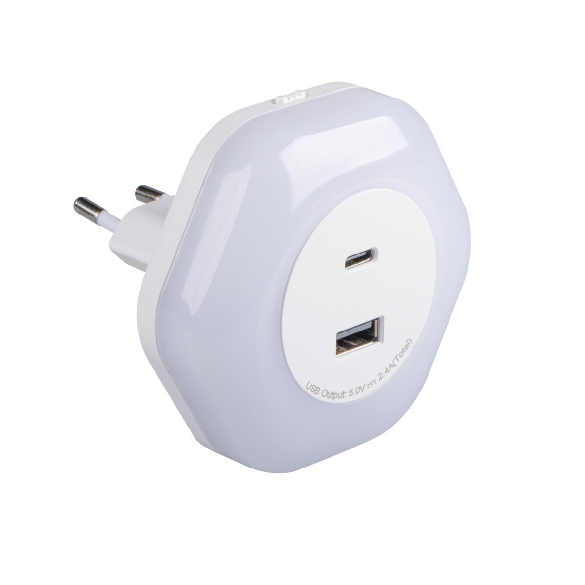 Kinkiet LED z włącznikiem BOLA biały 15W ciepła 4lm tworzywo sztuczne wym:7,6x8,1x7,7cm IP20 Kanlux