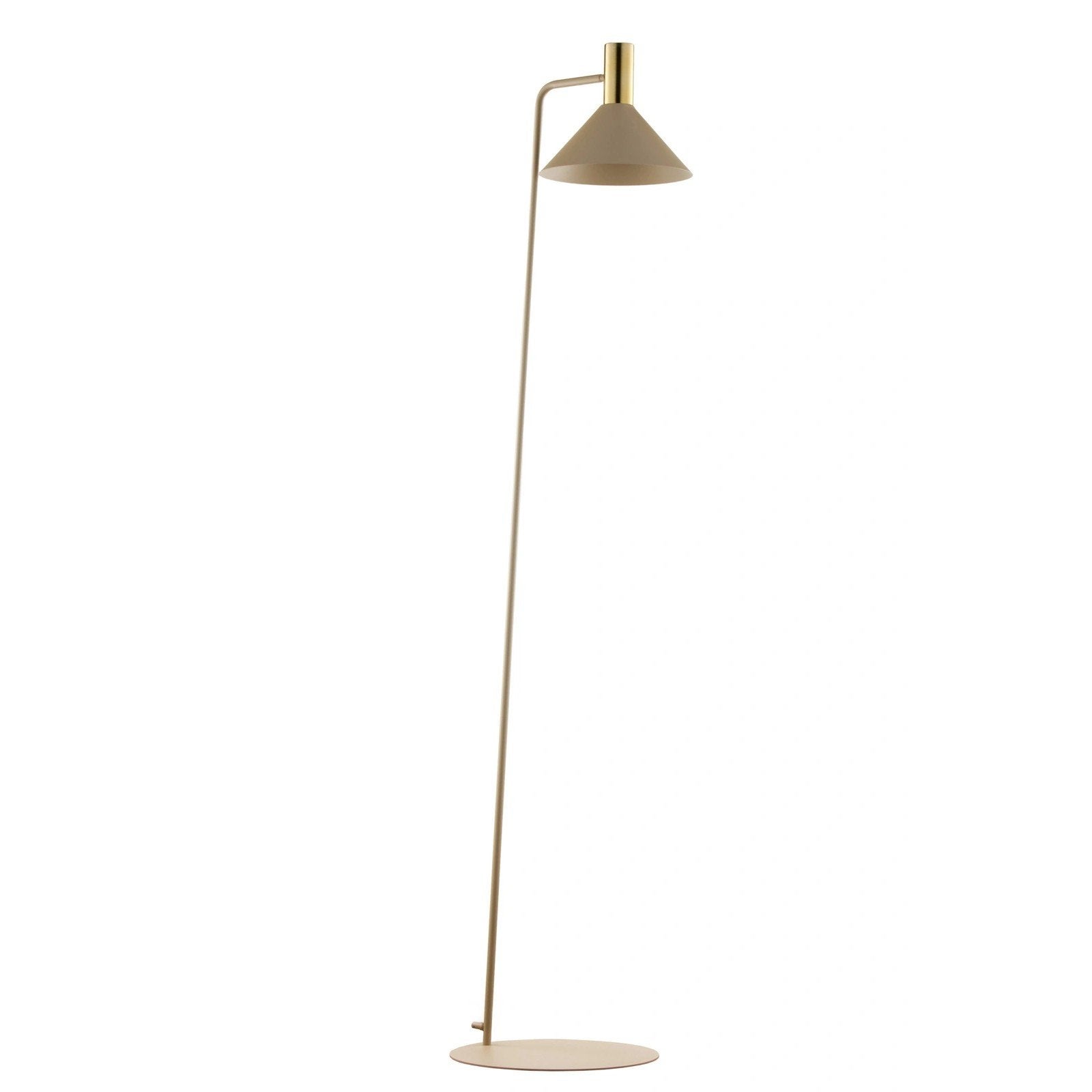 Lampa podłogowa elegancka beżowo-złota stożek 1xE27 15W VITRUM GOLD Sigma Lighting