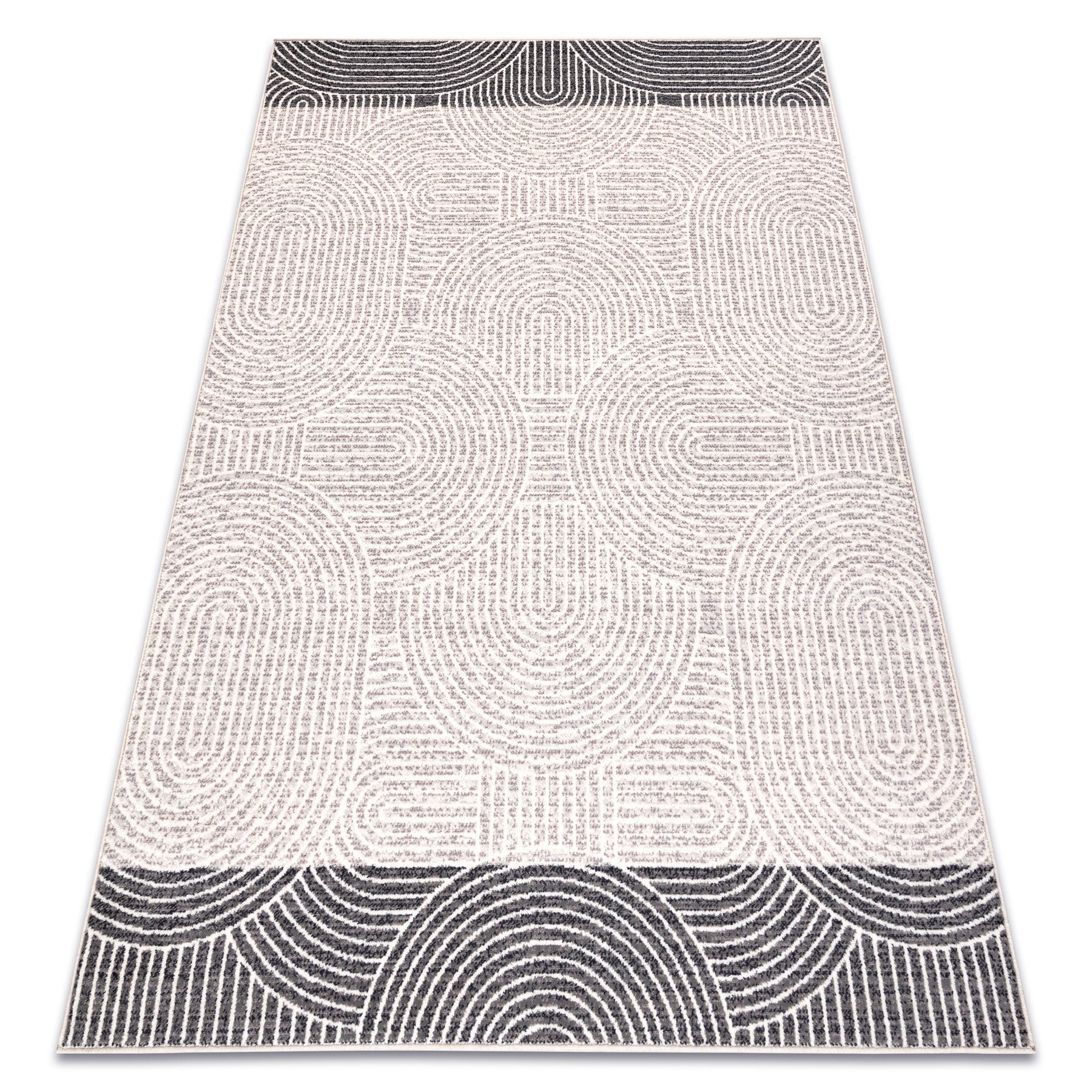 Dywan wełniany ANGEL 7901 / 52022 Geometryczny beż / szary 240x340 cm