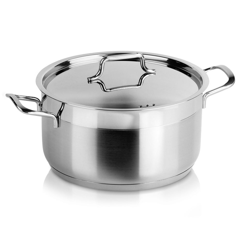 Garnek stalowy z pokrywką ANETT 22 cm, 4,3 l