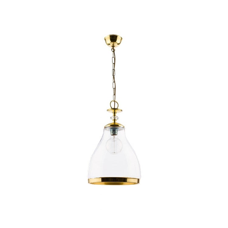 Lampa wisząca ISLA Jupiter szkło brązowe złoty E27 80 cm 1 szt.