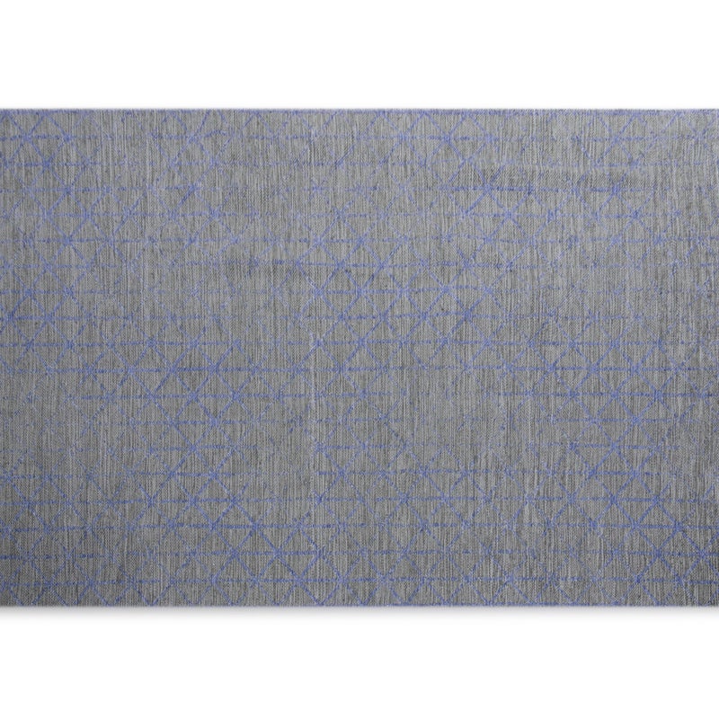 Dywan bawełniany, geometryczny, szaro-granatowy, 175x235 cm