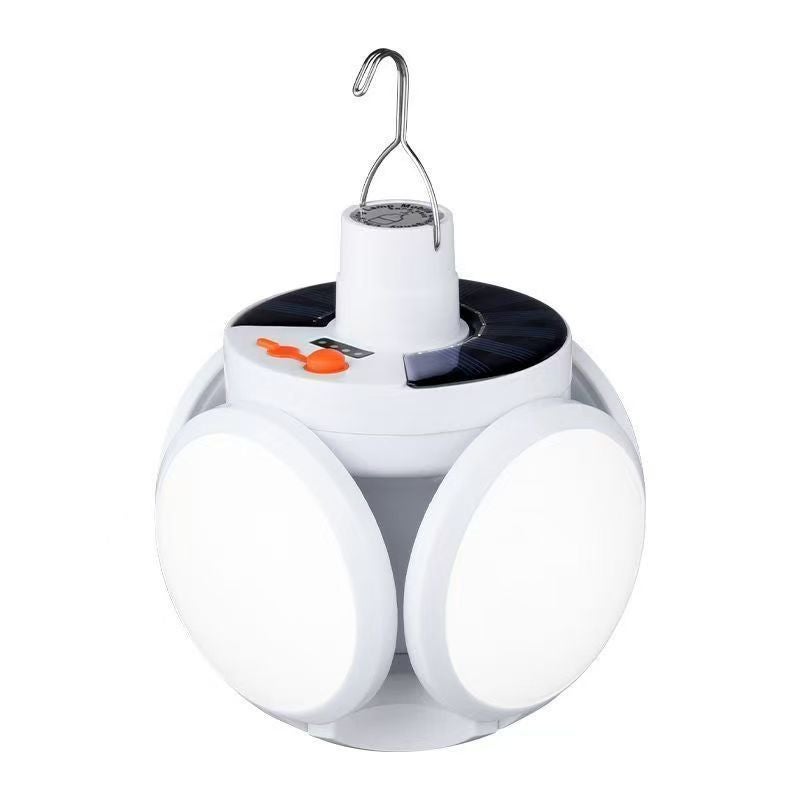 Lampa solarna kempingowa, ładowalna, LED 3200 mAh, wodoodporna, składana, 5 trybów, idealna na kemping na świeżym powietrzu.