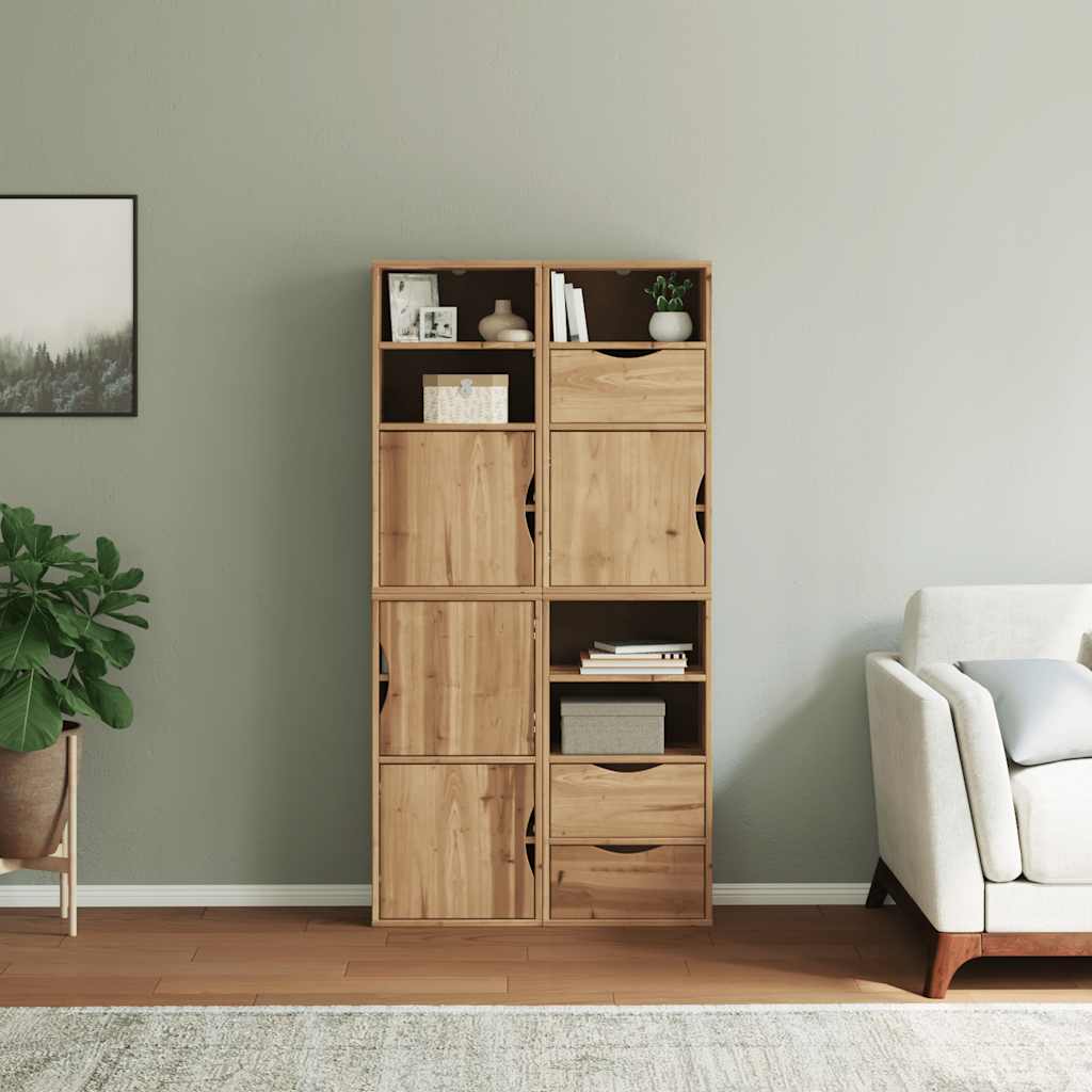 Móveis de apoio 4 pcs ODDA 40x24x79 cm pinho de madeira maciça