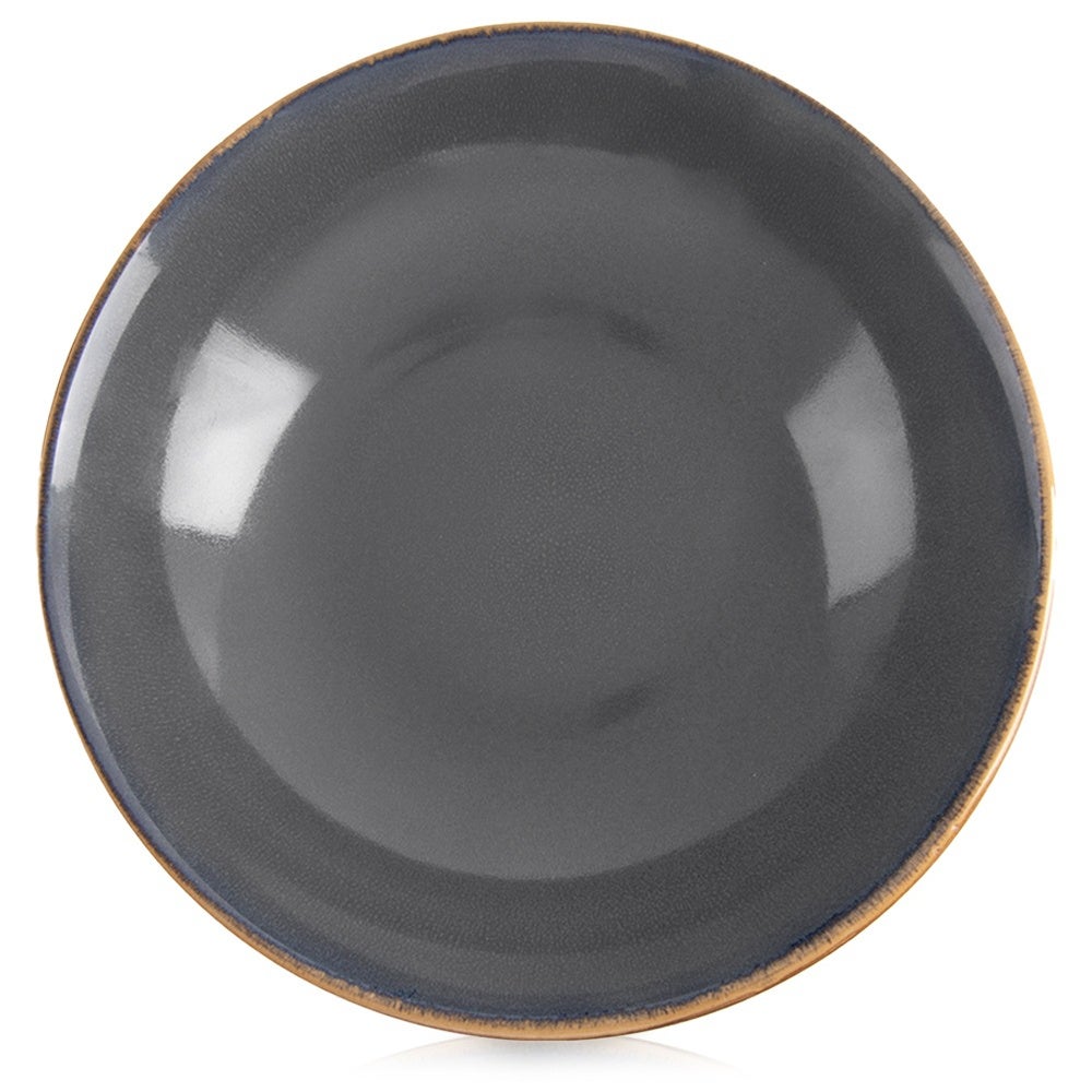 Talerz obiadowy głęboki ceramiczny szary GLAZE 20,5cm