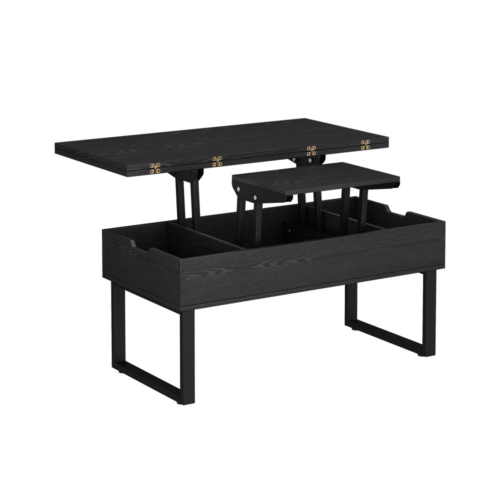 Vicco Stolik kawowy Lifty, Czarny, 100 x 50 cm z funkcją podnoszenia