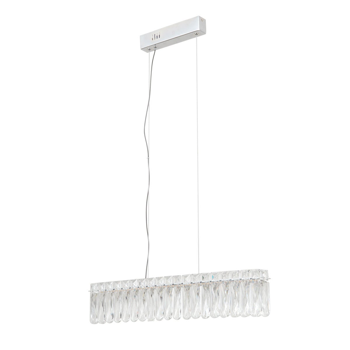 Lampa wisząca NOSTA LED 16W Ciepła biel 1507lm chromowana wym: 120 x 67 x 6 cm Italux