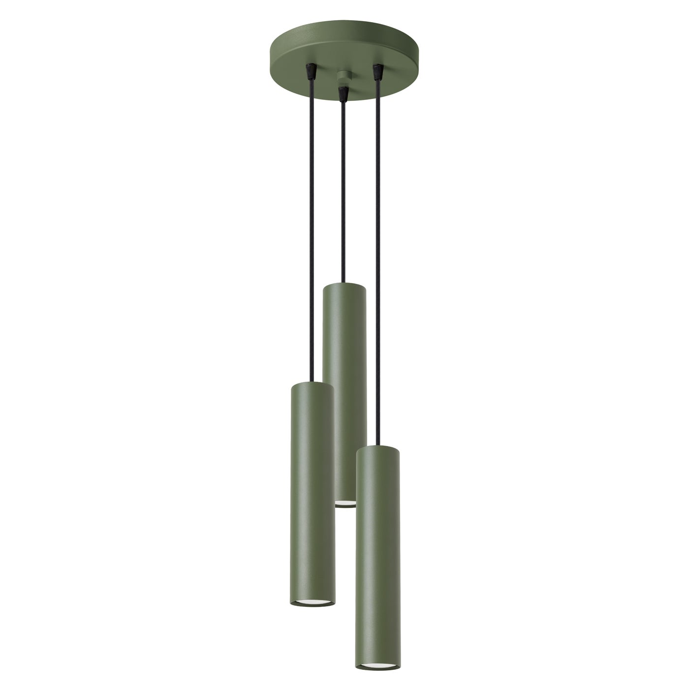 Lampa wisząca MODENO zielony oliwkowy 3xGU10x10W metal wym:108x19,5x19,5cm IP20 Pure Lume