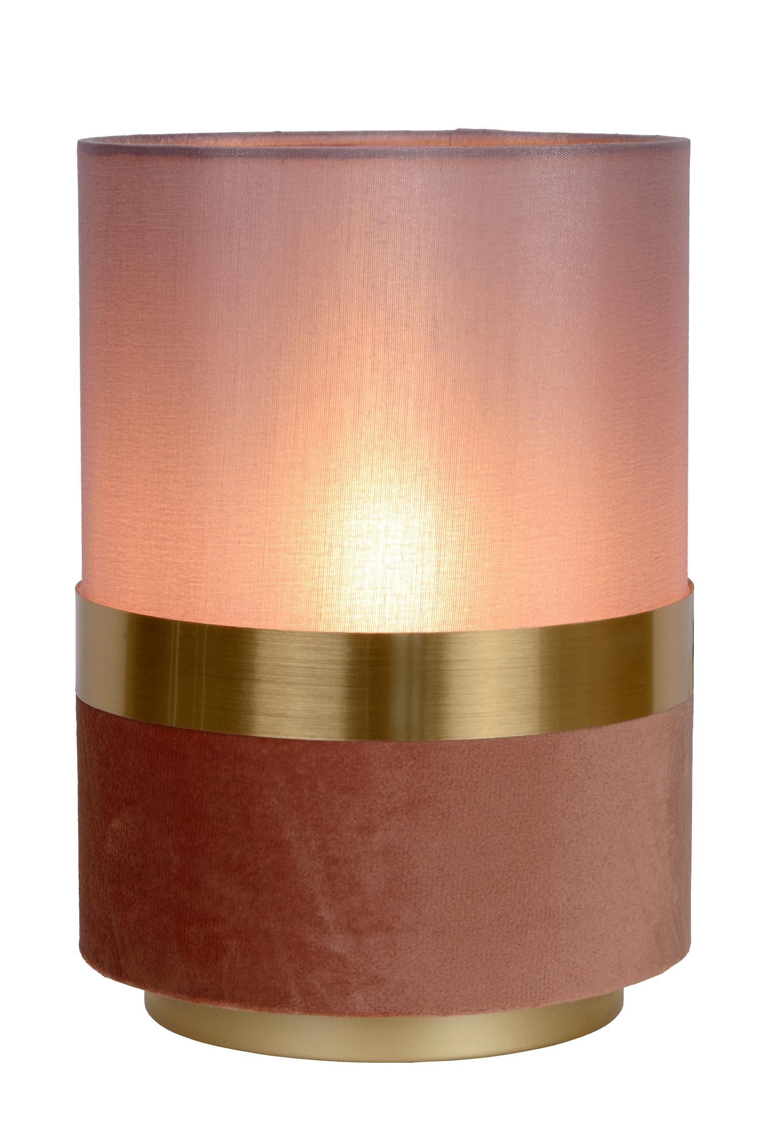 Lampa stołowa z abażurem Extravaganza różowo-złota 1xE14x5W Lucide