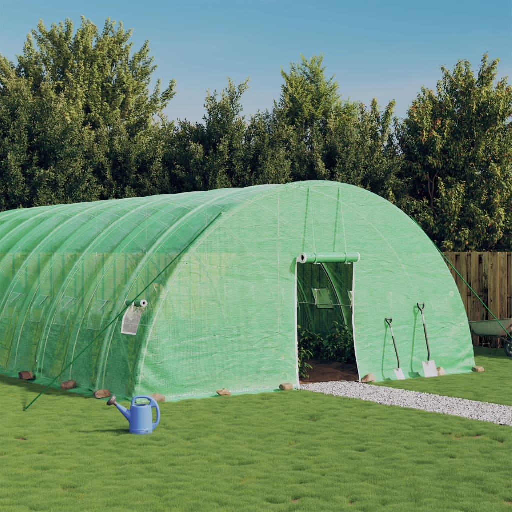 Szklarnia ze stalową ramą, zielona, 48 m², 8x6x2,85 m vidaXL
