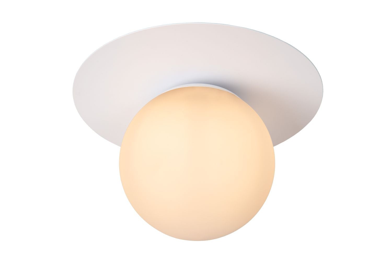 Lampa sufitowa TRICIA biała 1xE27x15W szkło wym:17,5x25x25cm IP20 Lucide