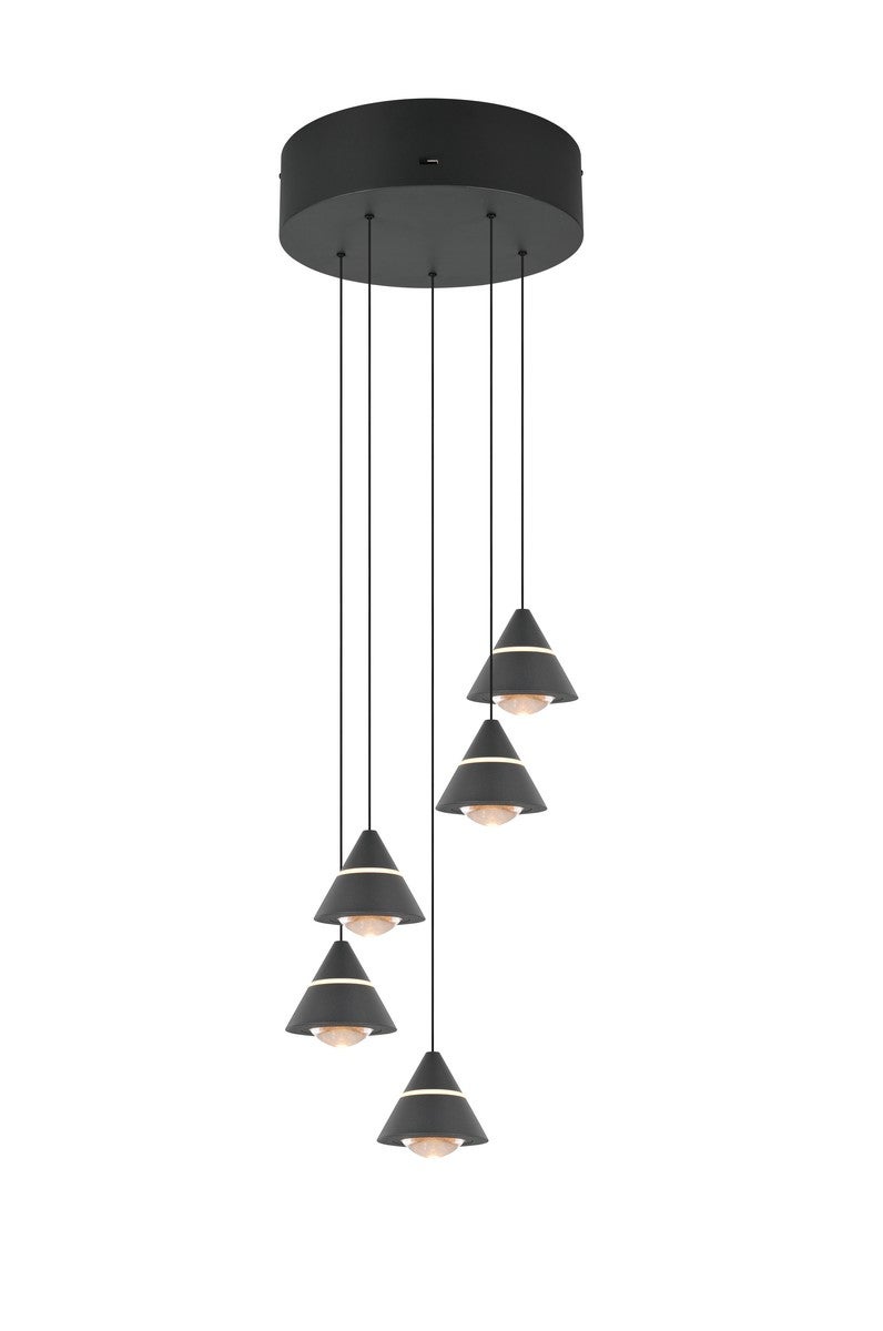 Lampa wisząca LED ROMEO 35W Odcienie bieli 3500lm metal czarna wym:200x28x28cm IP20 Trio
