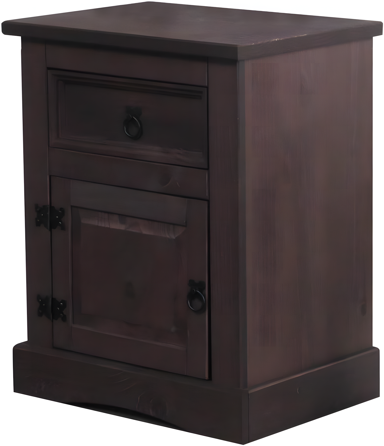 New Mexico stolik nocny szerokość 53 cm, wysokość 66 cm z 1 szufladą i 1 drzwiczkami kolonial bejca/wosk.