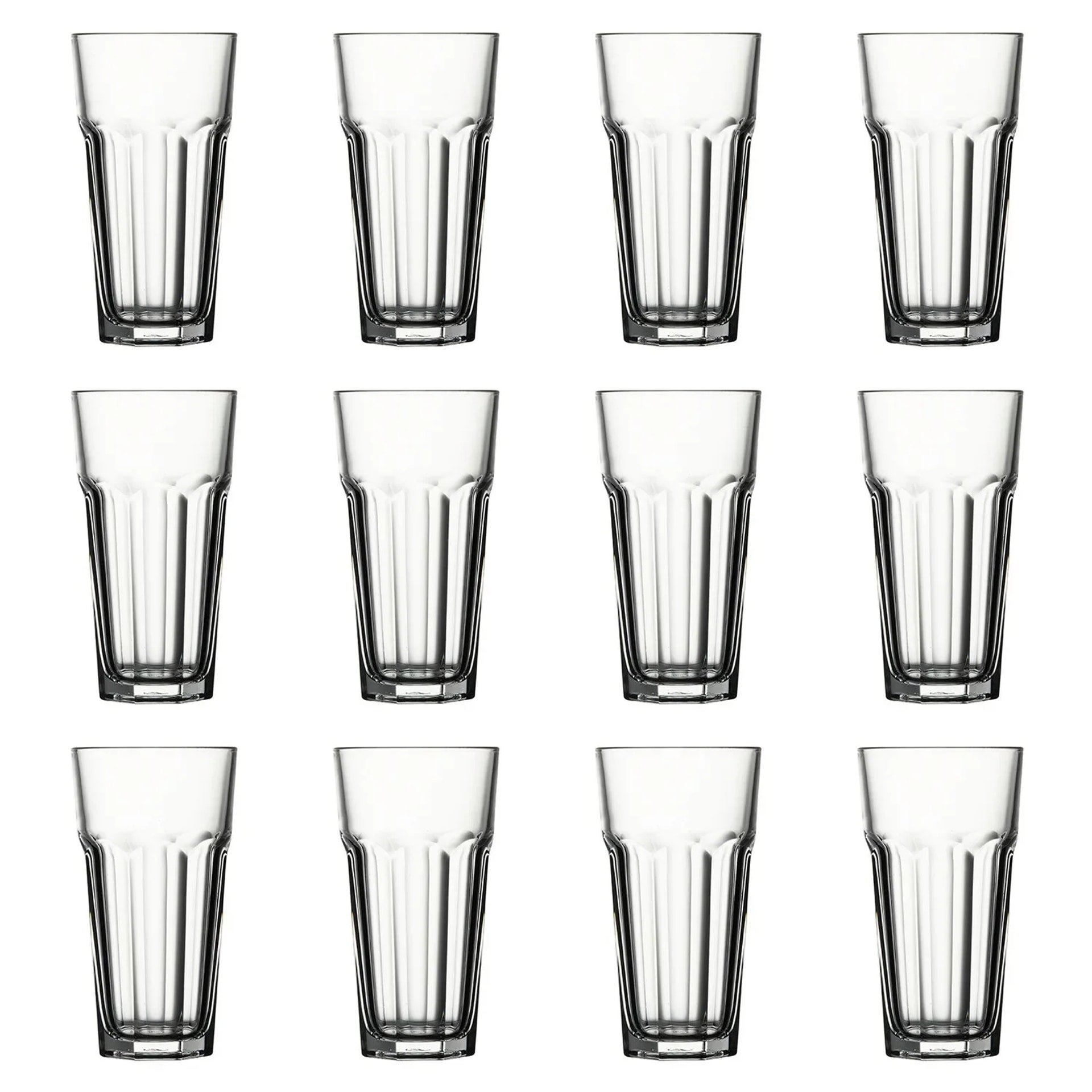 Szklanki long drink, szklanki wysokie 12 zestawu - Casablanca, 415 ml