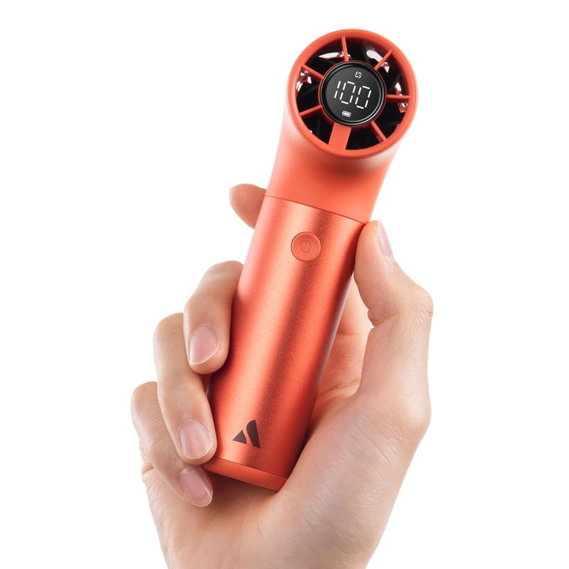 Mini przenośny wentylator ergonomiczny R 4500mAh 19000 RPM 7 prędkości aluminium pomarańczowy