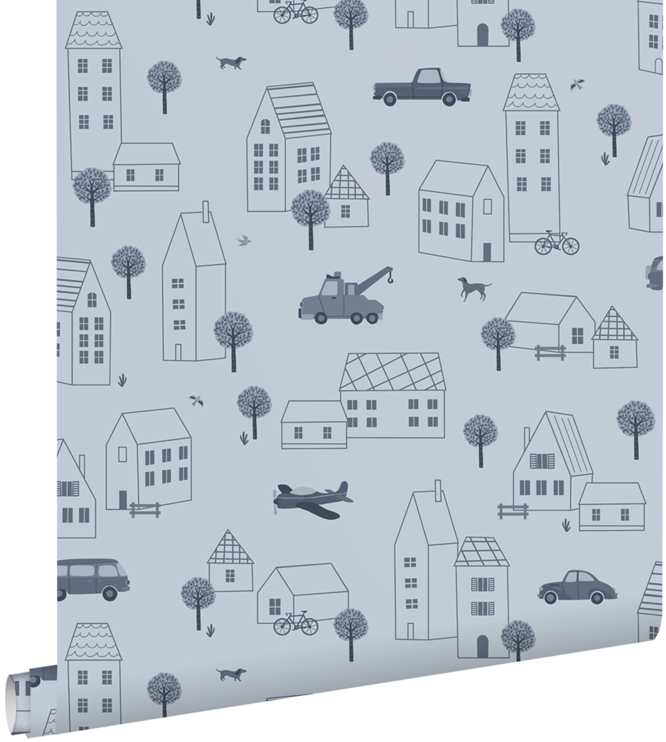 Tapeta pojazdy niebieski - 50 x 900 cm - ESTAHOME