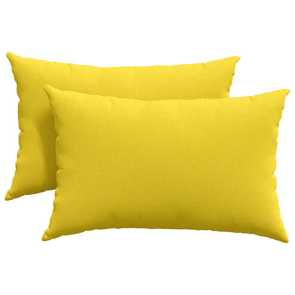 Poduszki na sofę 2 pcs tkanina Jasnożółty 60 x 40 cm