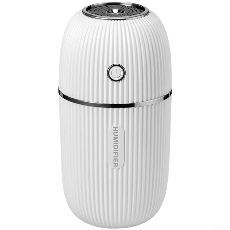 Nawilżacz USB 300 ml z podwójnym rozpylaniem, delikatna mgiełka, cichy 36 dB, przenośny do domu biura samochodu - Biały
