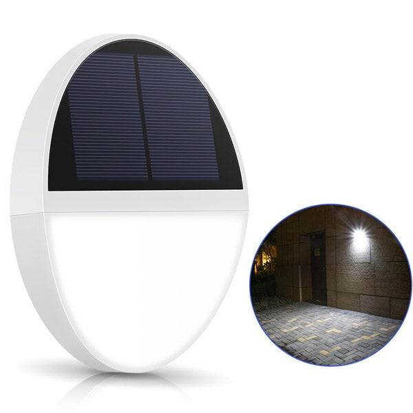 Zewnętrzna solarna automatyczna lampa indukcyjna, naświetlacz ścienny LED IP65 159, oświetlenie awaryjne klatki schodowej 6000K - 1 szt.