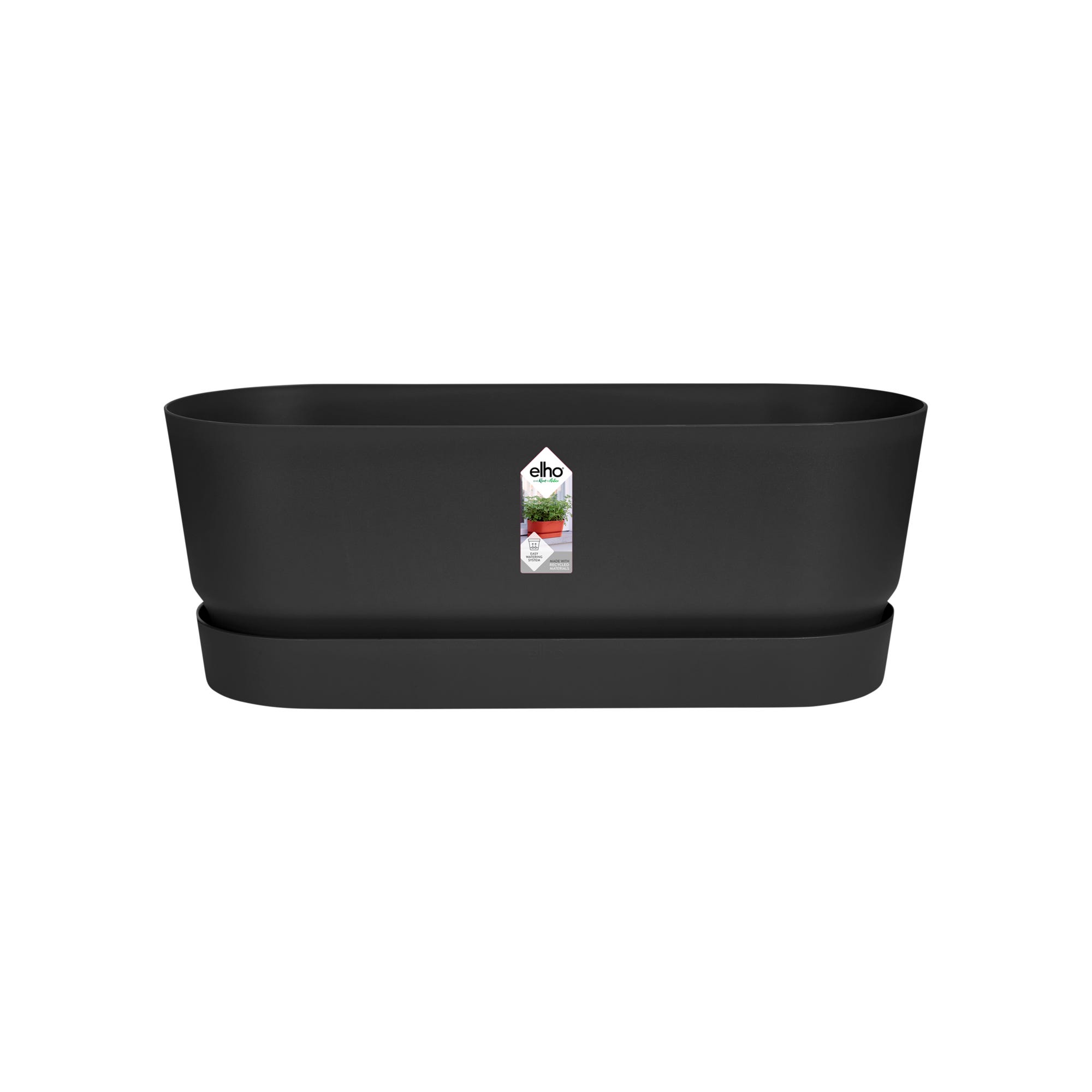 Donica samonawadniająca z polipropylenu Greenville szaro-srebrna 48.96x19.8x18cm