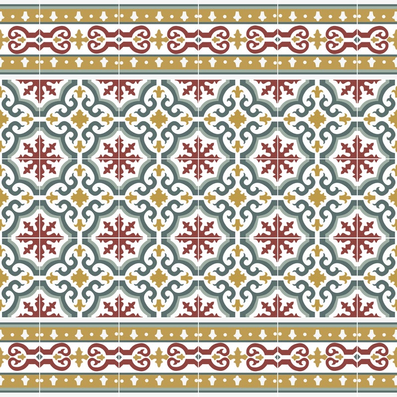 Dywan winylowy Brigitte 50x140 cm - antypoślizgowy, winylowy dywan do kuchni lub salonu, zmywalny, wodoodporny styl