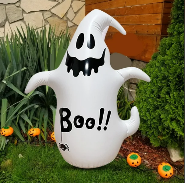 Nadmuchiwane dekoracje na Halloween w kształcie ducha Cachemar, dekoracja podwórka Boo przed Bożym Narodzeniem, dekoracje drzwi na Halloween
