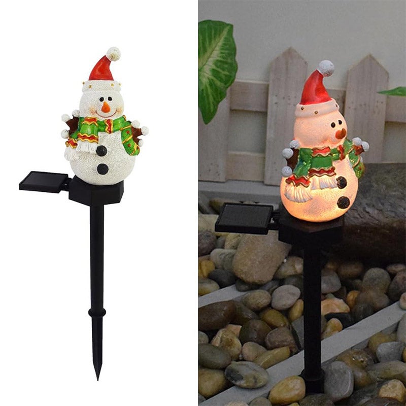 Zewnętrzna lampa solarna LED w kształcie bałwana, lampa ogrodowa zasilana energią słoneczną (1 sztuka)