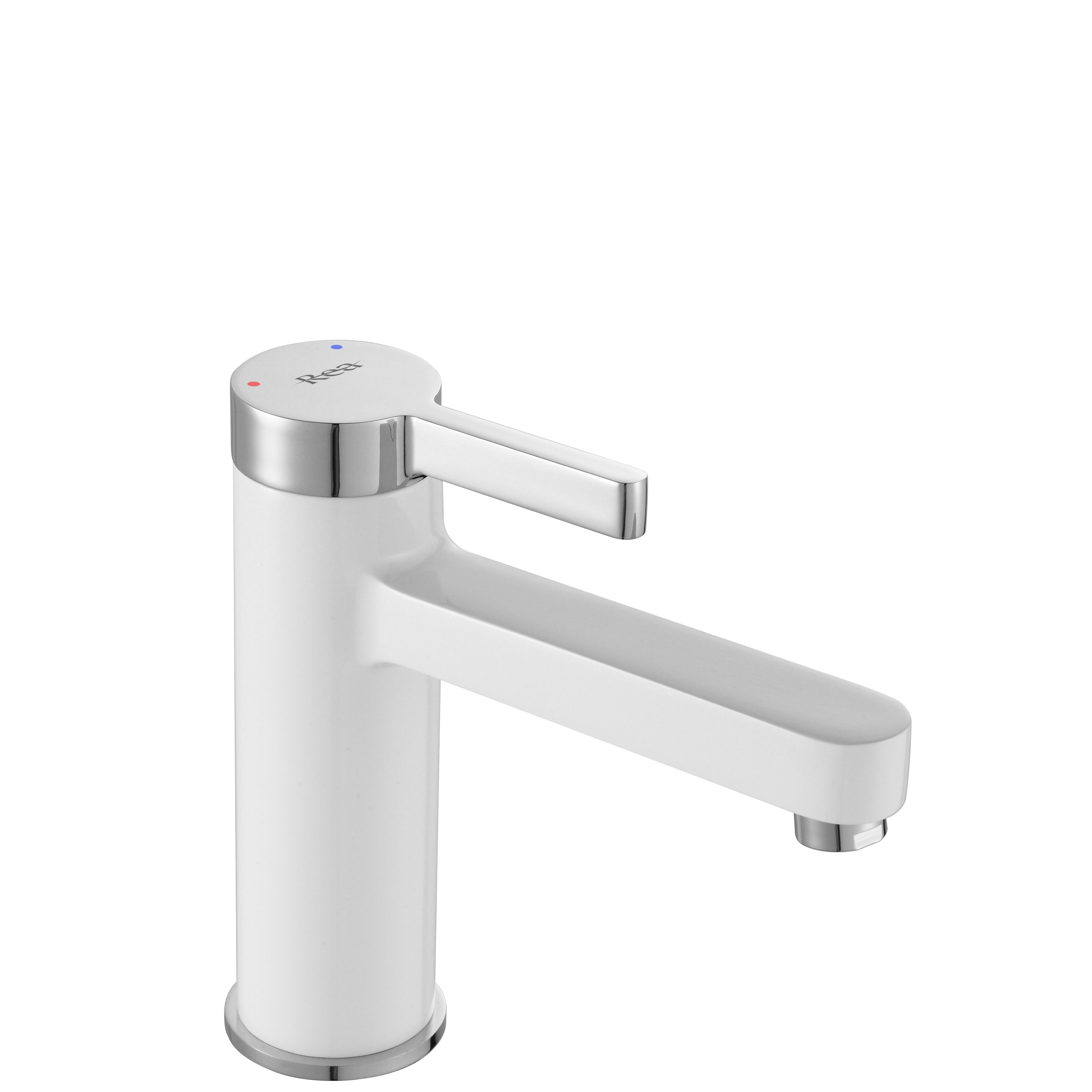 Bateria Umywalkowa REA POLO Biała Chrom Niska