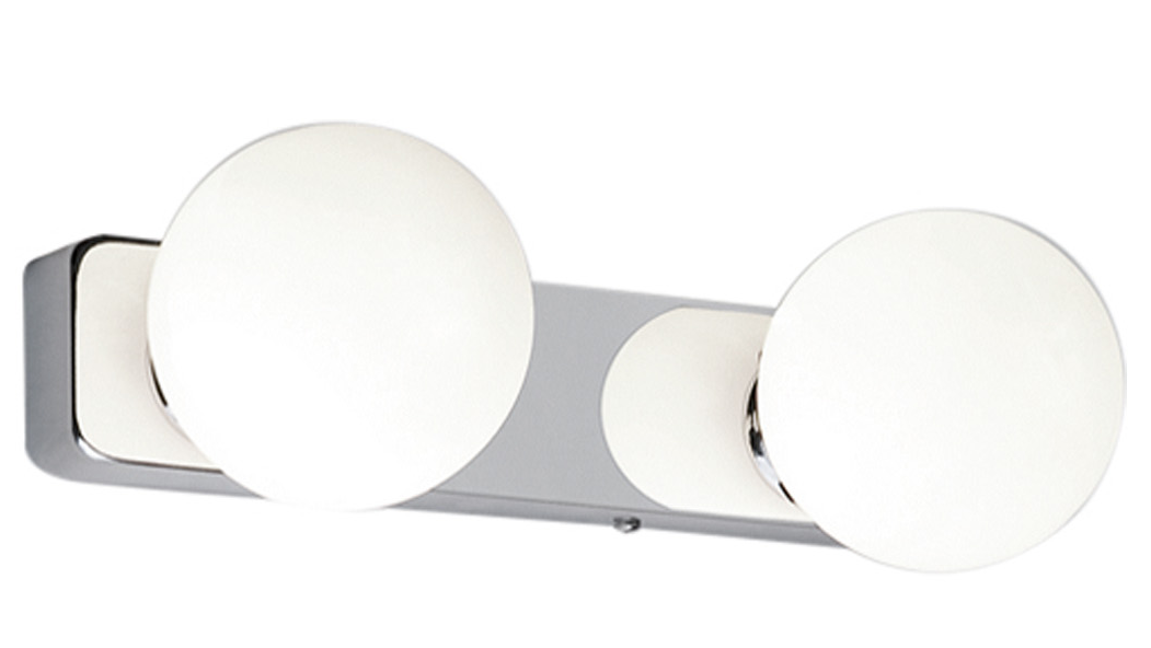 Kinkiet BRAZOS chromowany biały 2xG9x25W szkło wym:8x25x10cm IP44 Nowodvorski Lighting