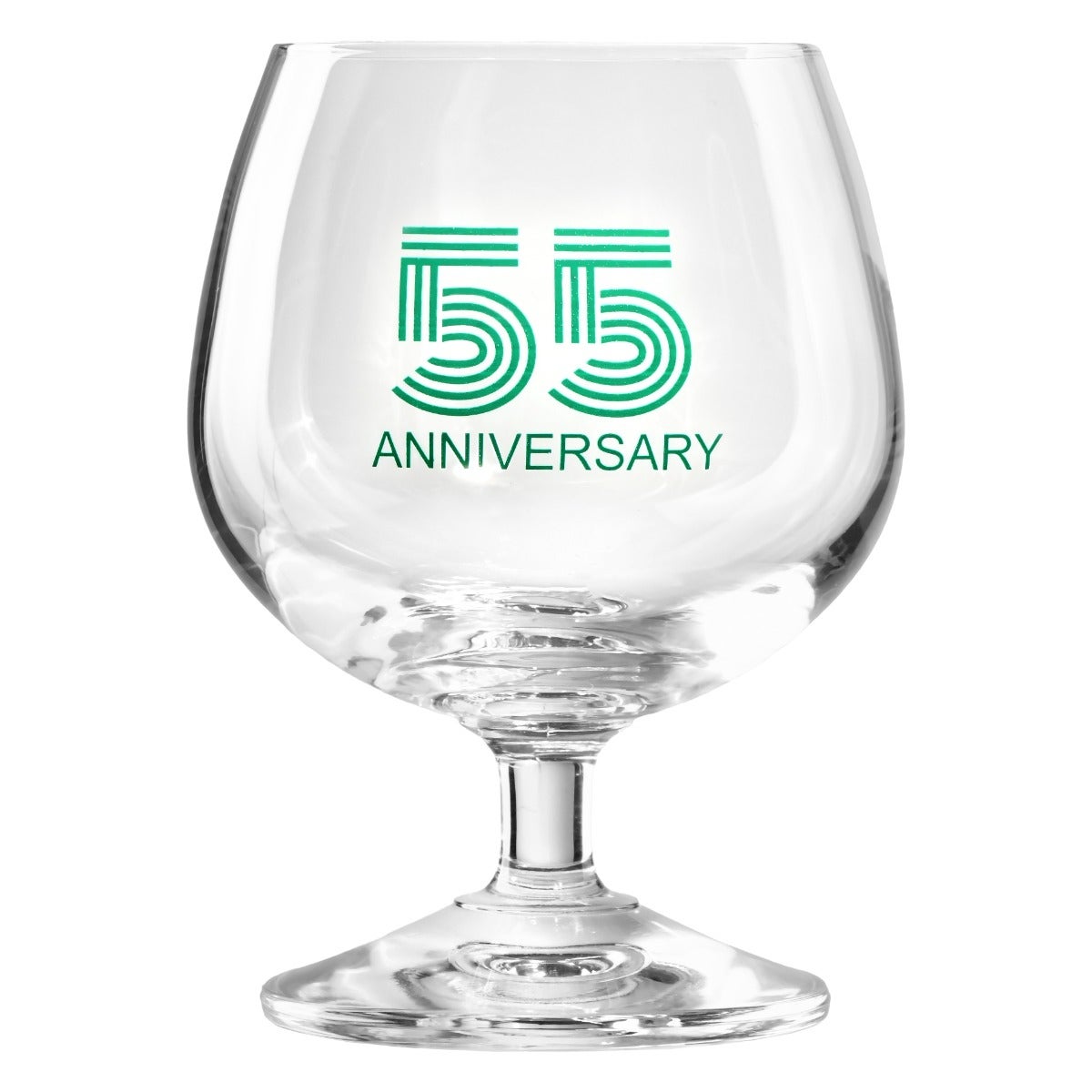 KROSNO Zdobiony kieliszek z napisem 55 ANNIVERSARY, 55 ROCZNICA 230 ml