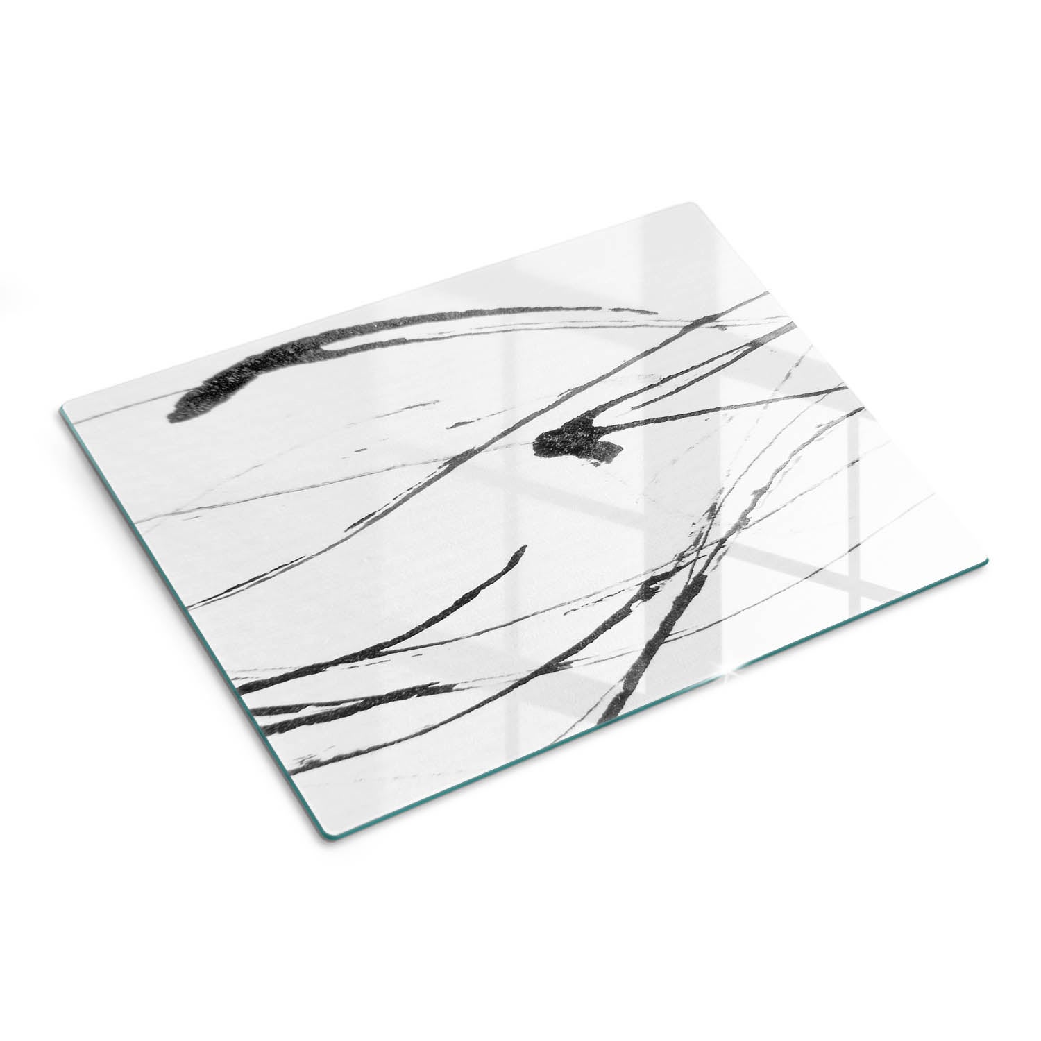 Nowoczesna szklana deska kuchenna z efektowną grafiką - Abstrakcja 2 - 30x40 - Tulup