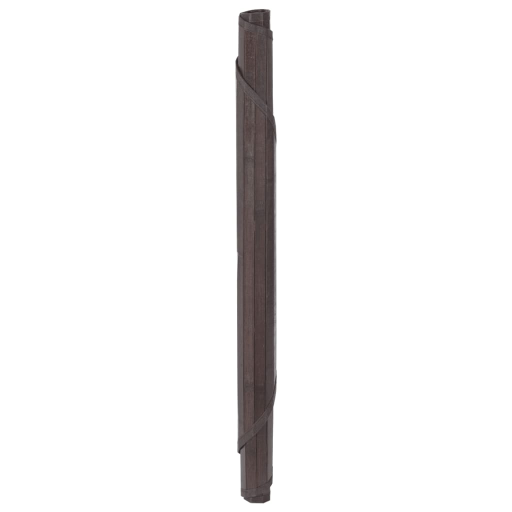 Dywan okrągły, ciemnobrązowy, 60 cm, bambusowy
