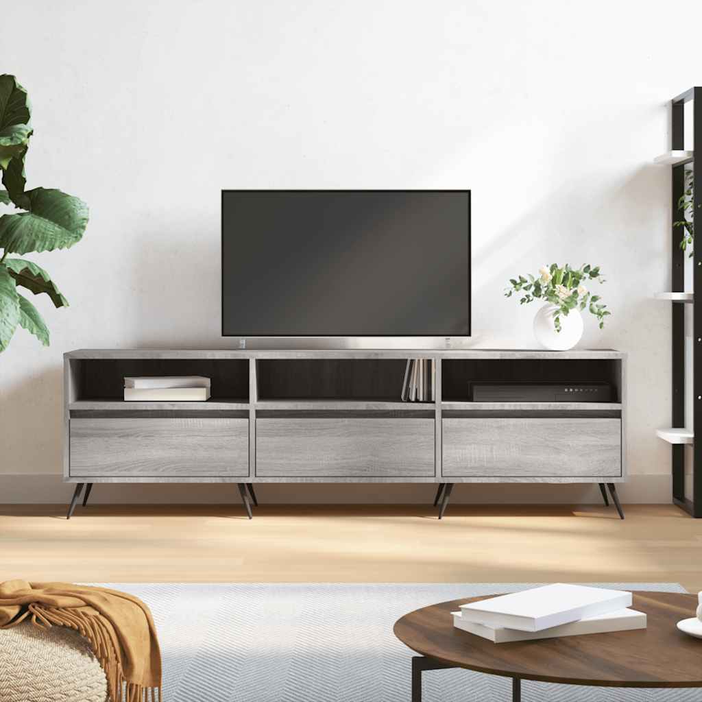 vidaXL Szafka TV, szary dąb sonoma, 150x30x44,5 cm
