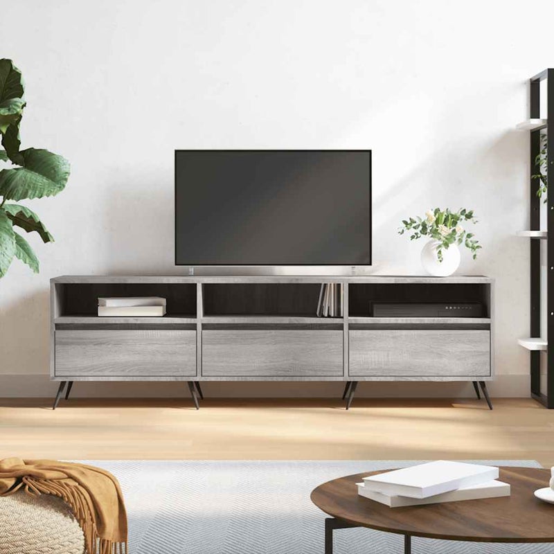 vidaXL Szafka TV, szary dąb sonoma, 150x30x44,5 cm