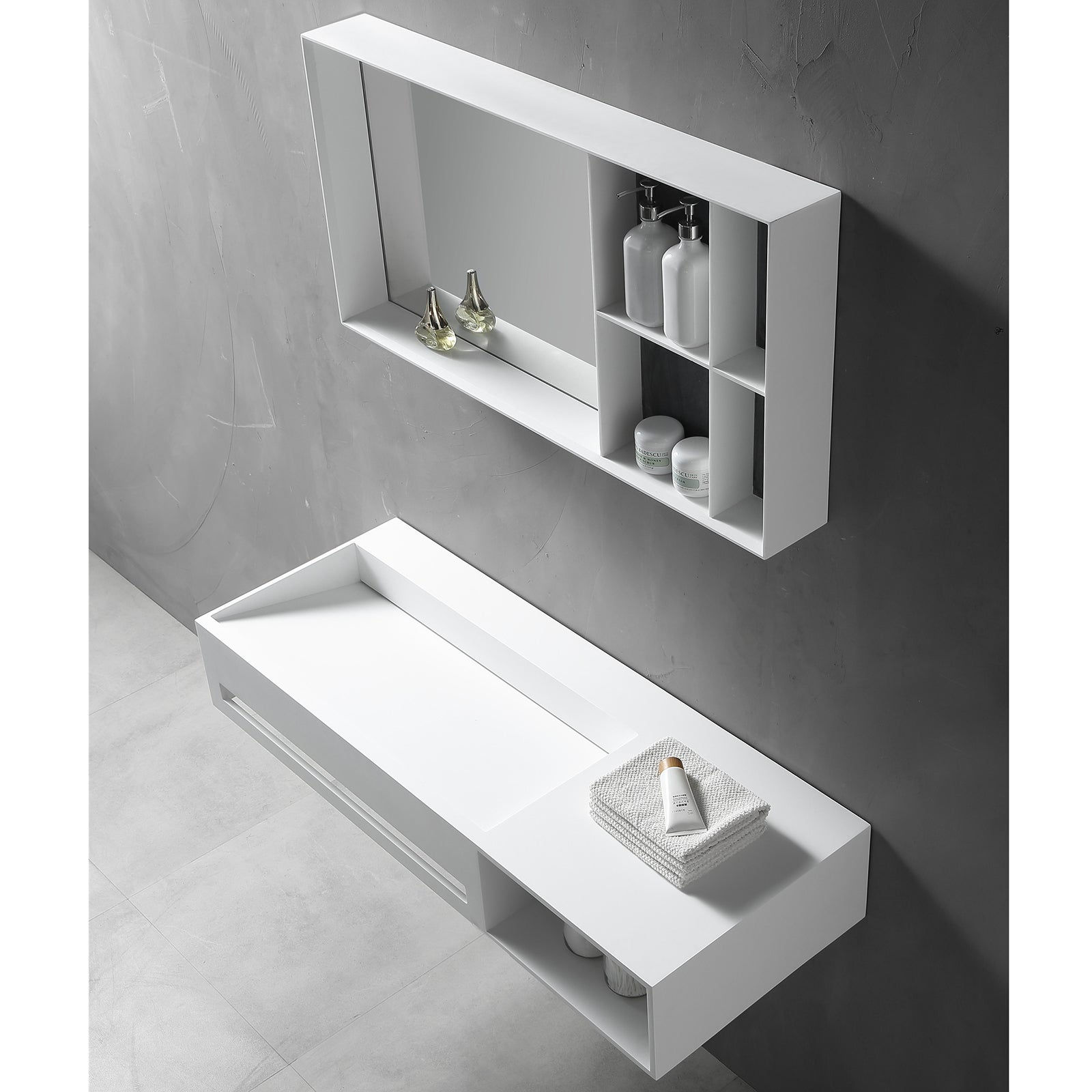 Bernstein Umywalka ścienna TWG62 odlew mineralny - biały mat - 120 cm