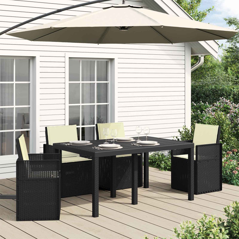 Poduszki na Siedzisko i Oparcie 4 pcs kremowy 47 x 45 x 2 cm vidaXL