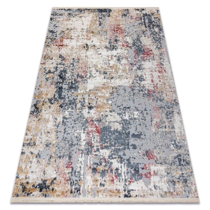 Dywan DISTIN 0123A różowy / pudrowy / biały nowoczesny - Abstrakcja, vintage, frędzle 200x290 cm
