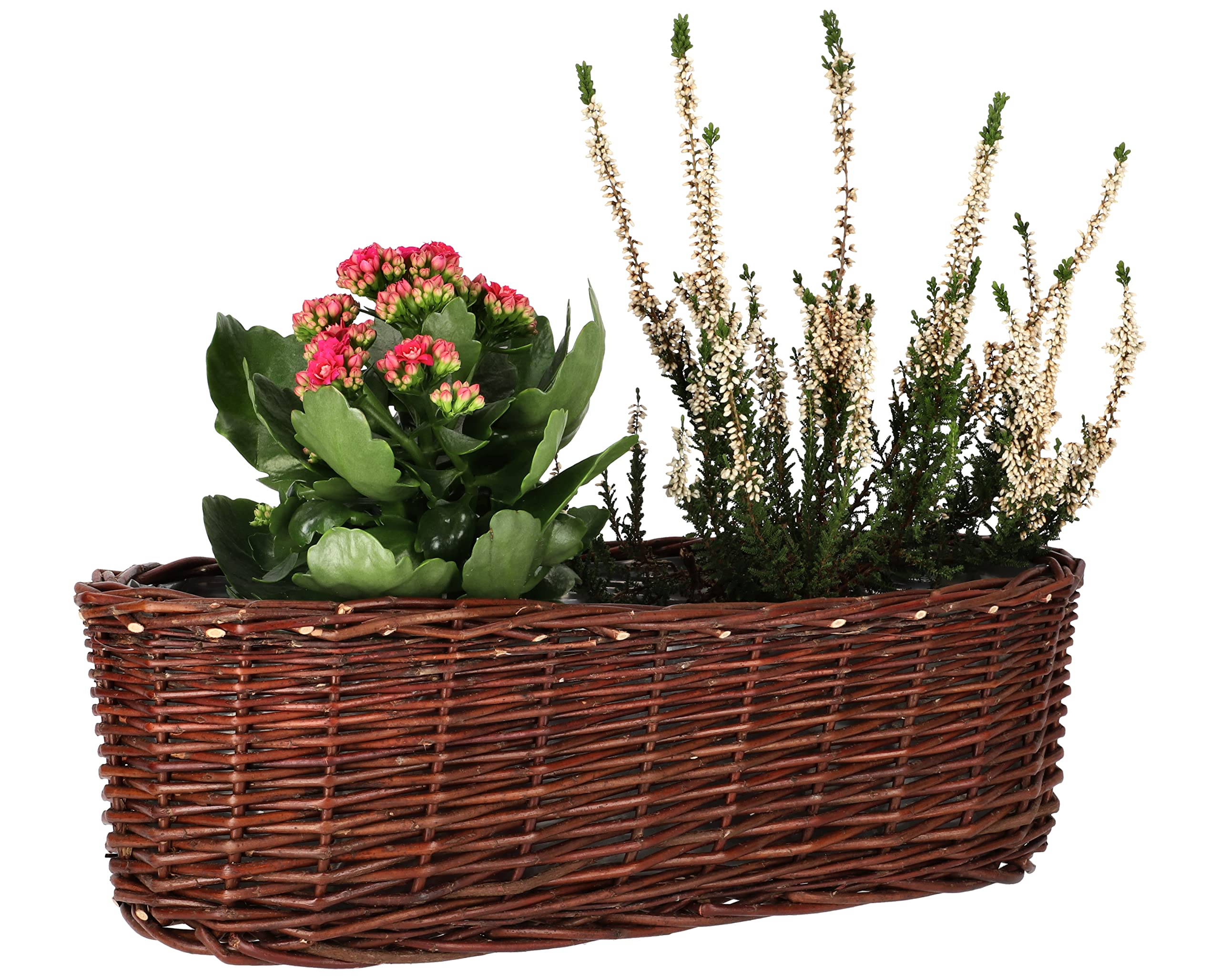 Doniczka osłonka wiklinowa koszyk na kwiaty - 40 cm - KOTARBAU