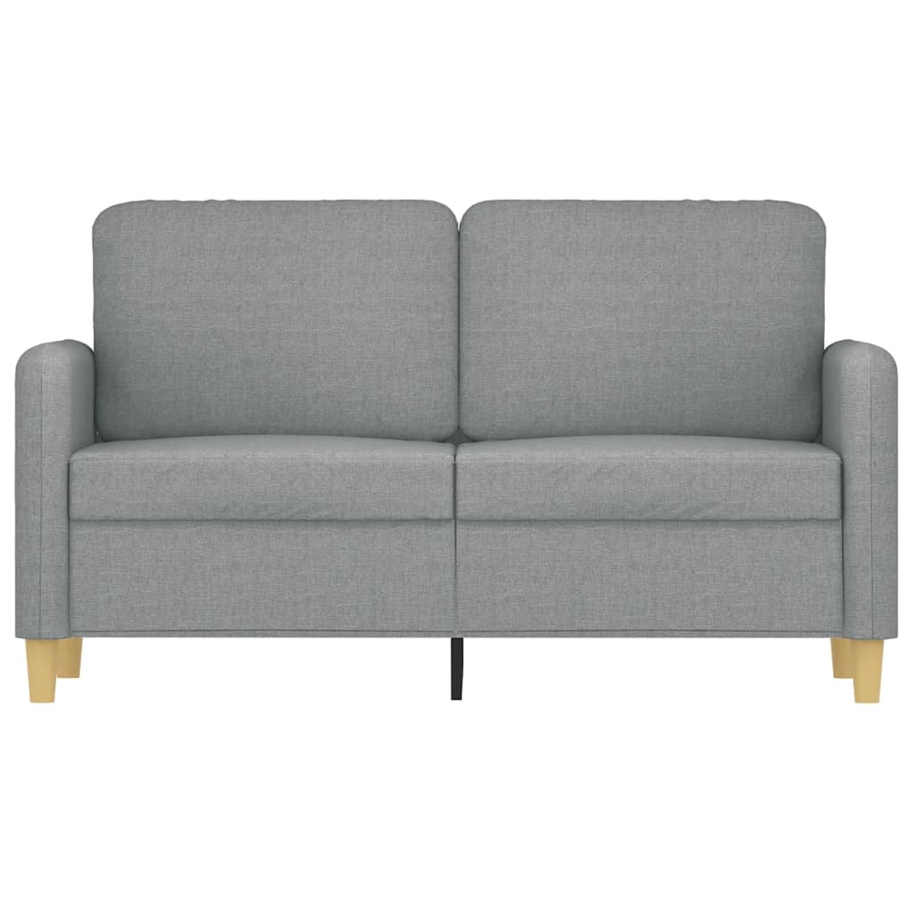 Sofa 2-osobowa, jasnoszara, 120 cm, tapicerowana tkaniną